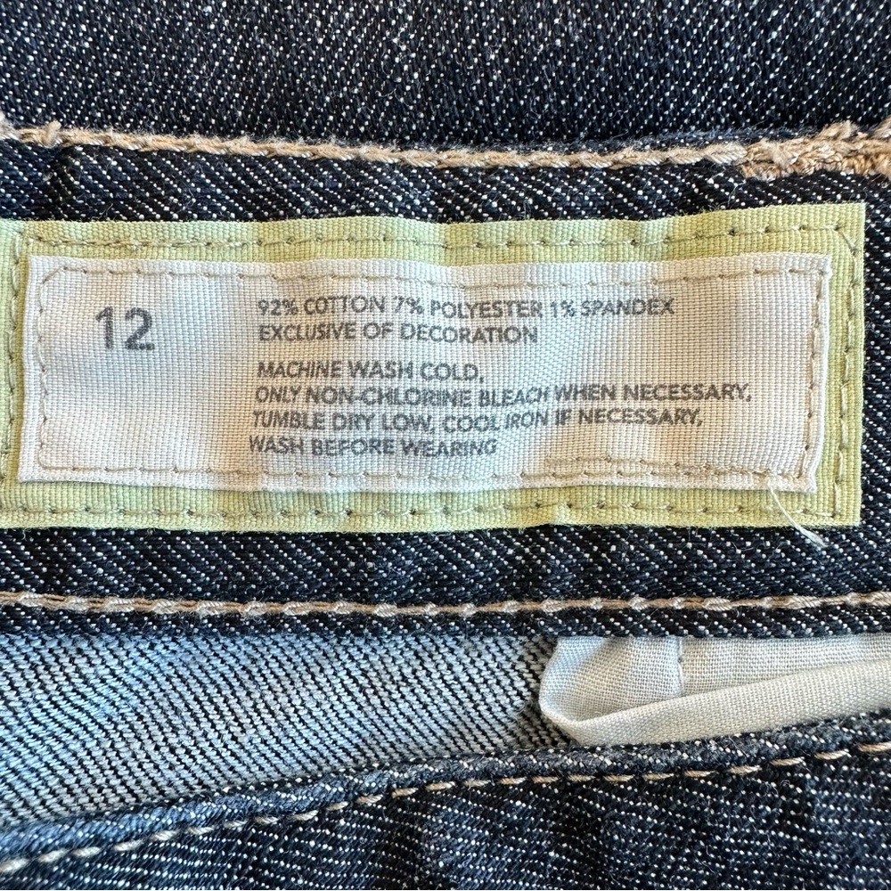 Ann Taylor LOFT slim cropped dark wash jeans - Picture 3 of 4